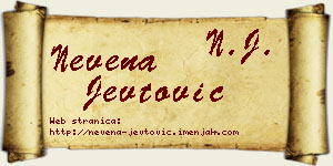 Nevena Jevtović vizit kartica